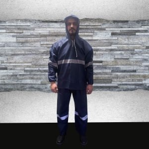Balıkçı Takım Yağmurluk Reflektörlü Lacivert