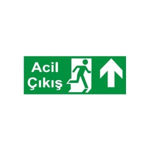 Acil Çıkış Yukarı Ok (Fotolümenli Levha)
