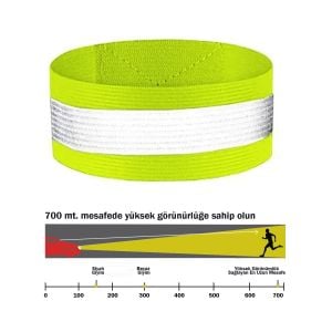 Yüksek Görünürlüklü Koşu ve Yürüyüş Bilekliği 4'lü Set (Esnek)