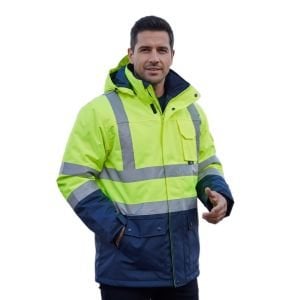 Vento Oxford Kumaş 5+1 Sarı Lacivert Kışlık Parka (PR07)