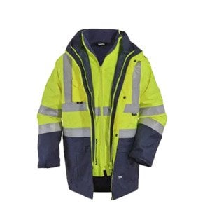 Vento Oxford Kumaş 5+1 Sarı Lacivert Kışlık Parka (PR07)