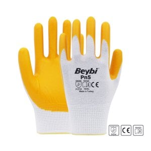 Beybi Pn5 Sarı Nitril İş Eldiveni 10(XL)