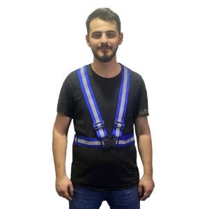 Reflektörlü Pratik İkaz Yeleği Lacivert Düz