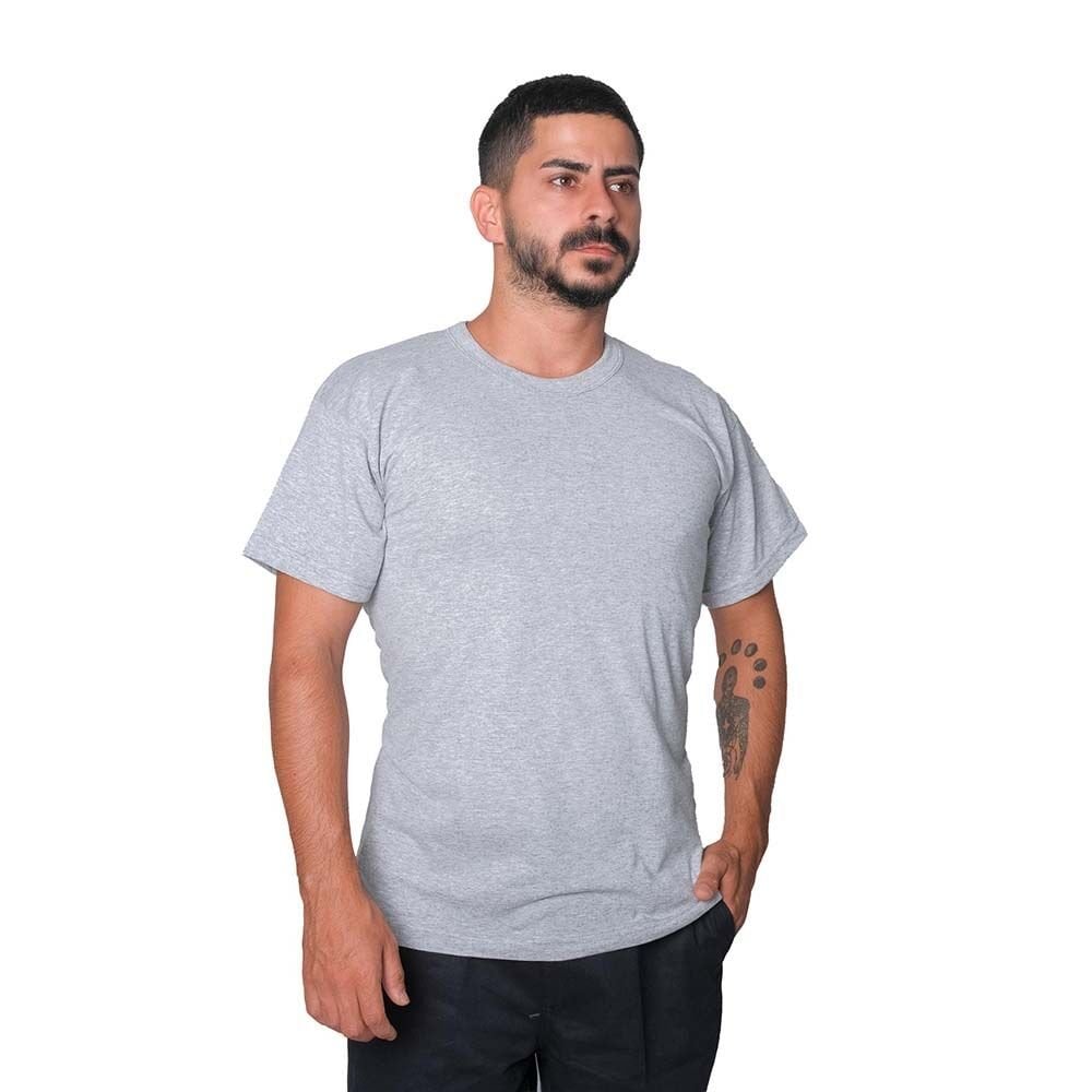 0 Yaka Tişört Penye Gri