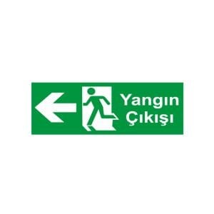Yangın Çıkışı Sol Ok