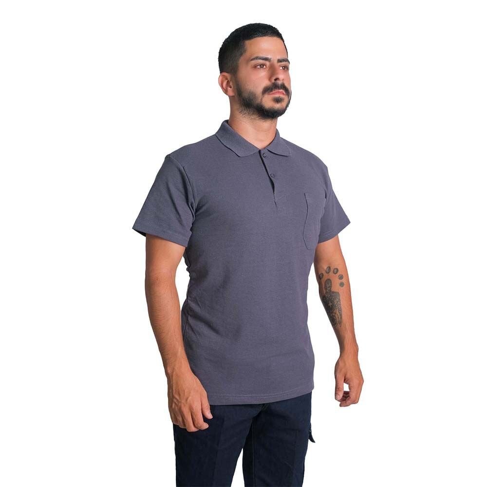 Buriş CoolFit Polo Yaka Tişört Füme