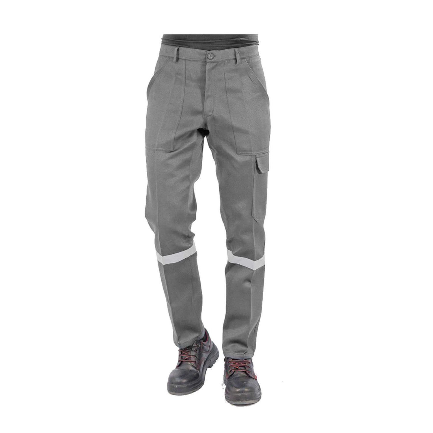 7/7 Gabardin Kışlık Gri İş Pantolonu XXL