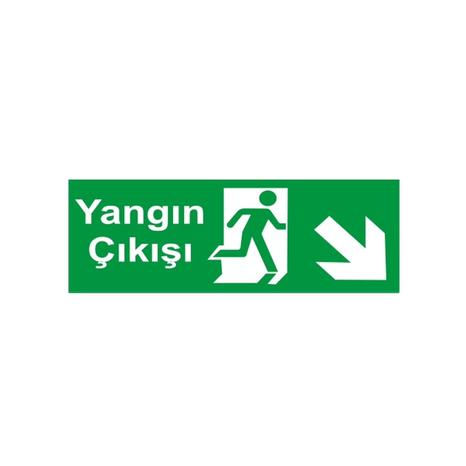 Yangın Çıkışı Sağ Aşağı Ok