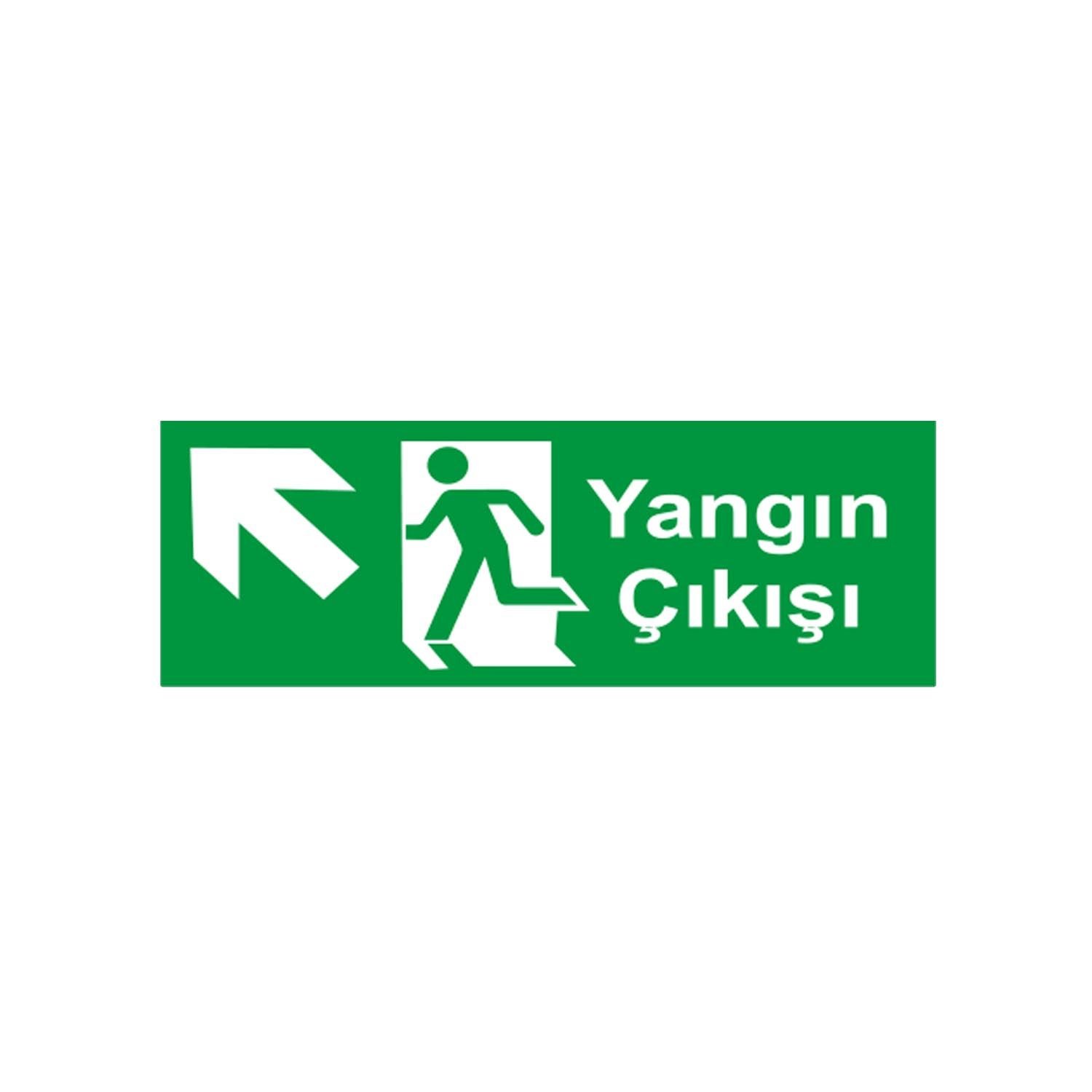 Yangın Çıkışı Sol Yukarı Ok