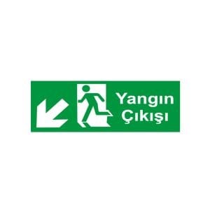 Yangın Çıkışı Sol Aşağı Ok