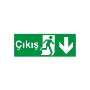Aşağı Yönlü Fotolümenli Çıkış Levhası
