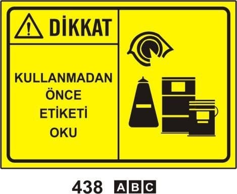 Kullanmadan Önce Etiketi Oku 25x35 cm Dekota (Forex) 3 mm