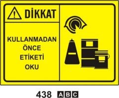 Kullanmadan Önce Etiketi Oku