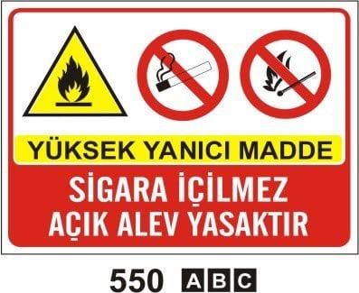 Sigara İçilmez Açık Ateşle Yaklaşma