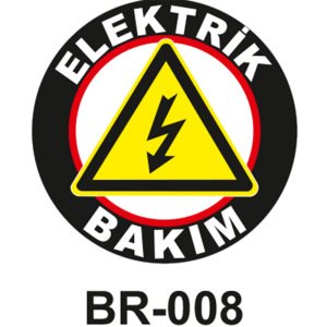 Elektrik Bakım - Baret Sticker Etiketi 20'li Paket