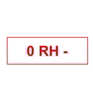 0 rh(-) Baret Sticker Etiketi 20'li Paket