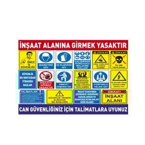 İnşaat Levha Seti 001 (İnşaat Alanına Girmek Yasaktır)