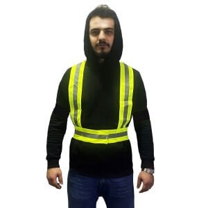 Reflektörlü Pratik İkaz Yeleği Turkuaz Cırtlı Model (Düz Kumaş)