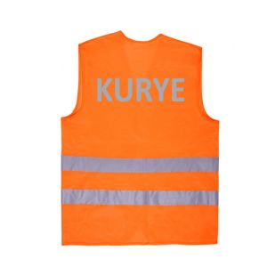 Reflektörlü Kurye İkaz Yeleği Sarı