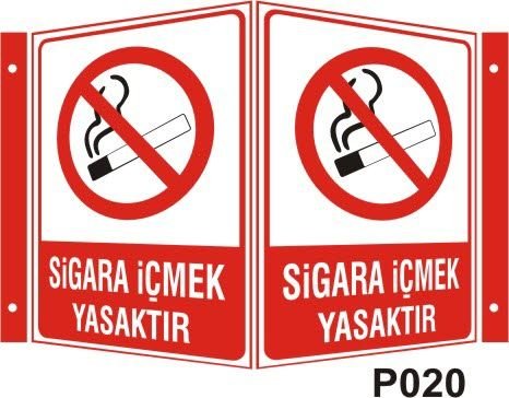 Sigara İçmek Yasaktır Panoromik Levha (35x56cm)