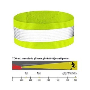 Reflektörlü Koşu ve Yürüyüş Bilekliği 4'lü Set (Esnek)