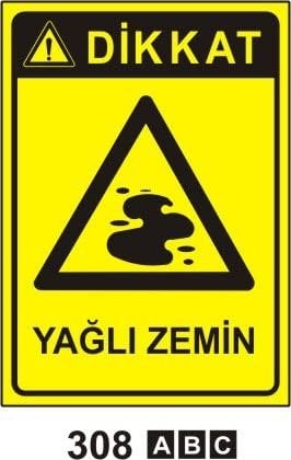 Yağlı Zemin Levhası 25x35 cm Sticker (Yapışkanlı Etiket)