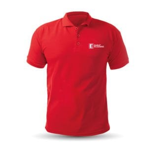 Eczacı Polo Yaka Logolu Kırmızı Tişört [Stok Sorunuz]