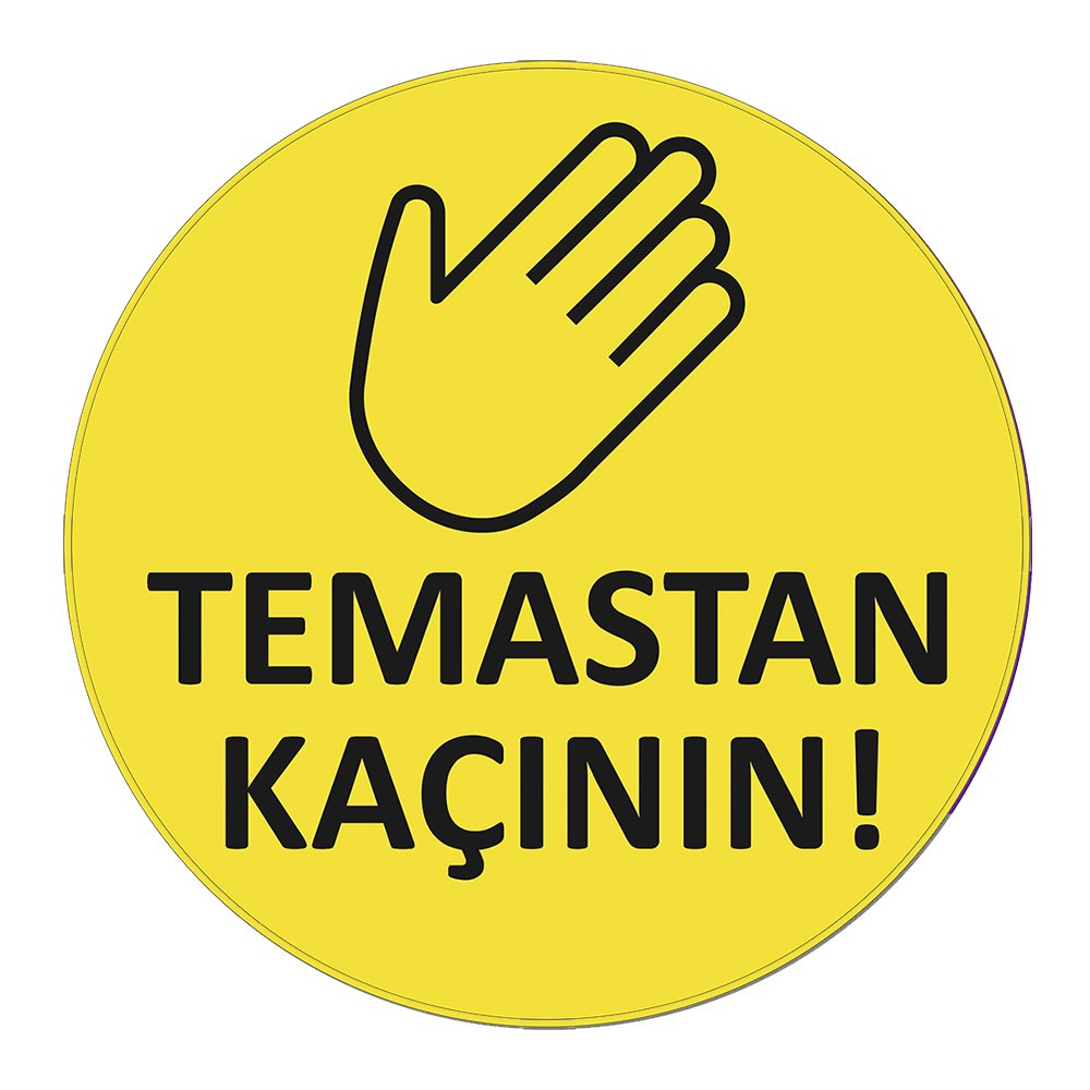 Temastan Kaçının Sosyal Mesafe Zemin Stickerı