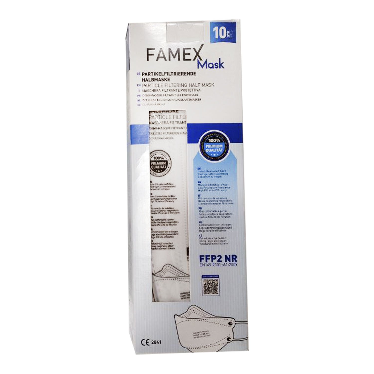 Famex FFP2 NR Ventilsiz Maskesi 10'lu