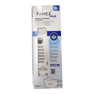 Famex FFP2 NR Koruyucu Ventilsiz Solunum Maskesi 10'lu Paket