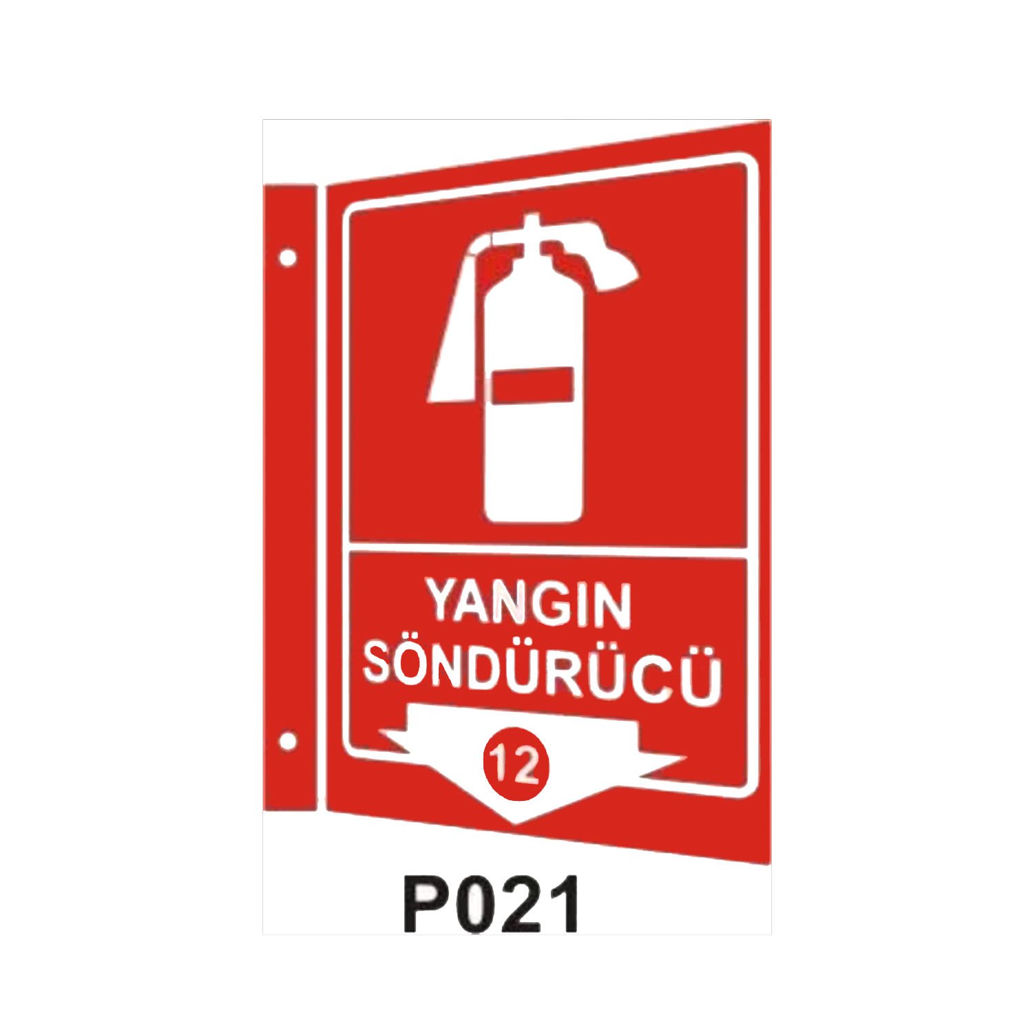 Yangın Söndürücü 2 Yönlü Panoromik Levha (35x56cm)