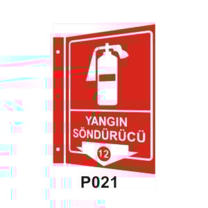 Yangın Söndürücü 2 Yönlü Panoromik Levha (35x56cm)