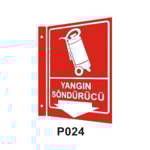 Yangın Söndürücü (35x56cm) 2 Yönlü Panaromik Levha