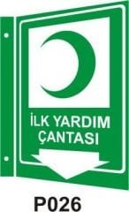 İlk Yardım Çantası 2 Yönlü Panoromik Levha (35x56cm)
