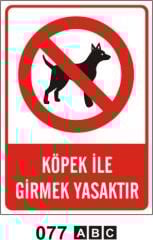 Köpek ile Girmek Yasaktır Levhası