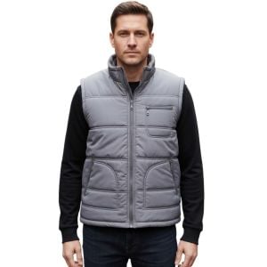 Buriş Polar Astarlı Yelek Gri Renk 25 Adet [Logo Baskılı]