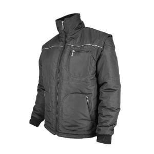 Buriş Kolları Çıkmalı İş Montu Siyah Renk