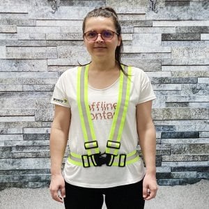 Pratik ikaz yeleği Turuncu Düz Kumaş