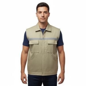 16/12 Gabardin Kumaş Yazlık Kapitonesiz Yelek