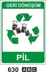 Pil (Geri Dönüşüm/Tehlikeli Atık Levhası)