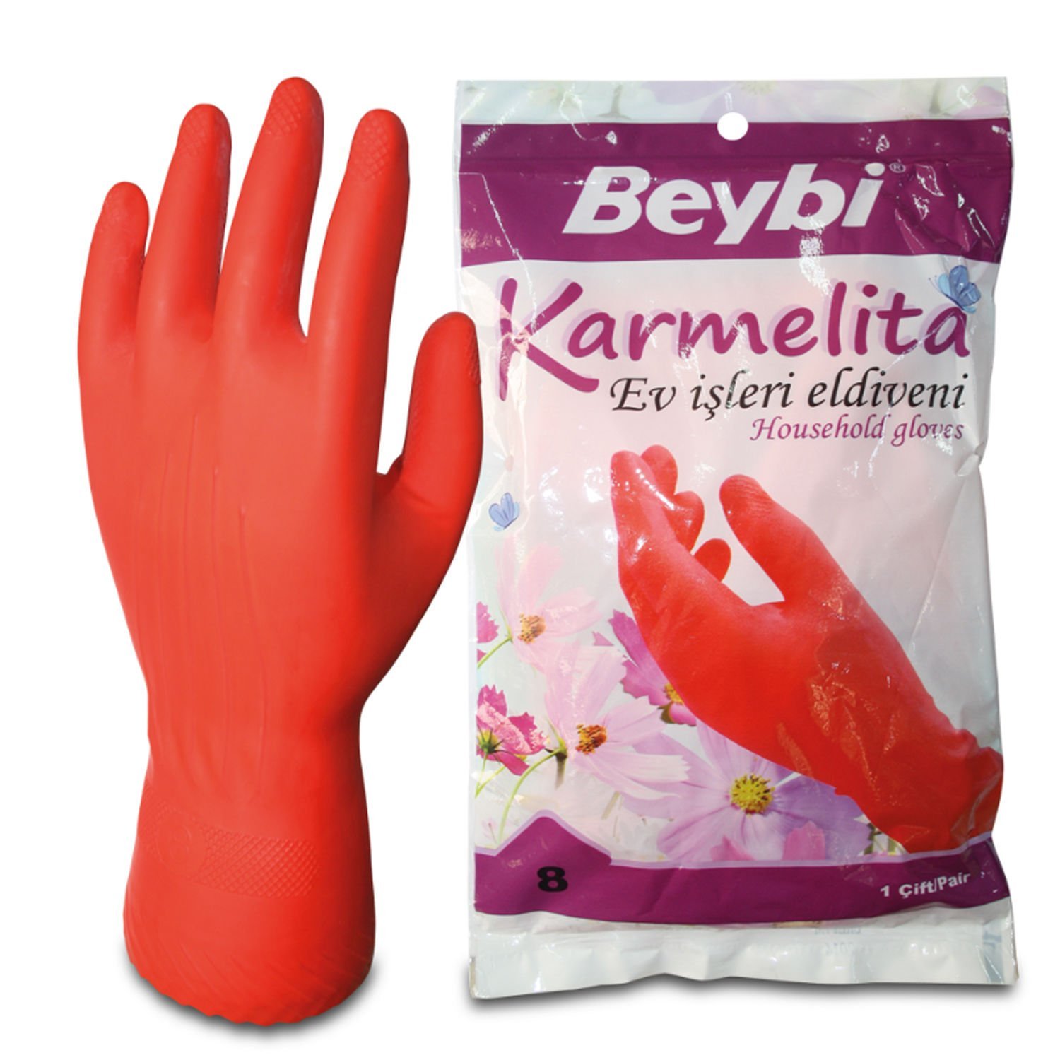 Beybi Karmelita Temizlik ve Bulaşık Eldiveni S