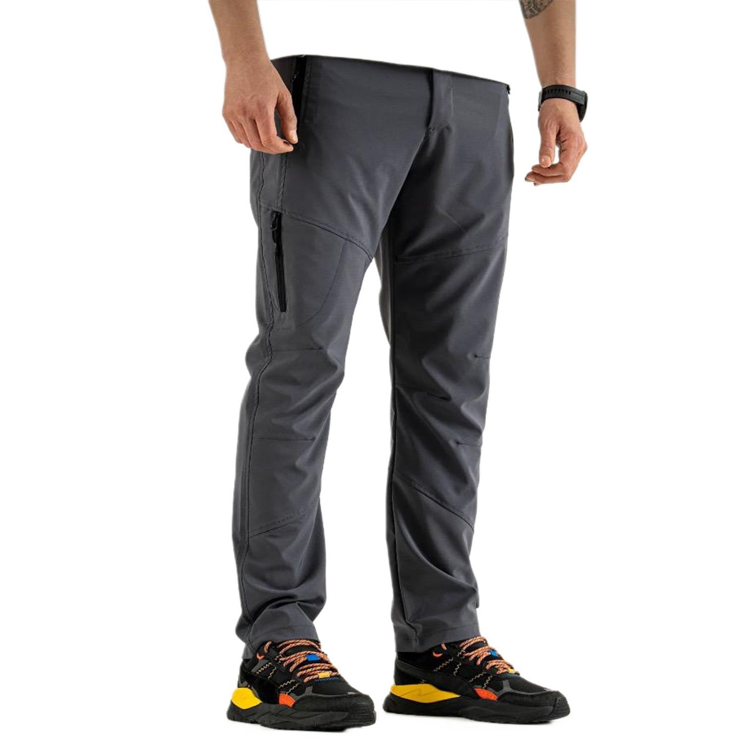 Softshell Rüzgar Su Geçirmez İş Pantolonu Gri Renk
