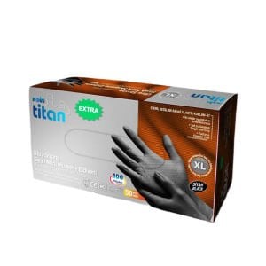 Koin Titan Ekstra Ultra Boy Güçlü Nitril Siyah Eldiven