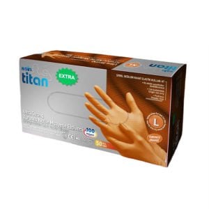 Koin Titan Ekstra Ultra Boy Güçlü Nitril Turuncu Eldiven