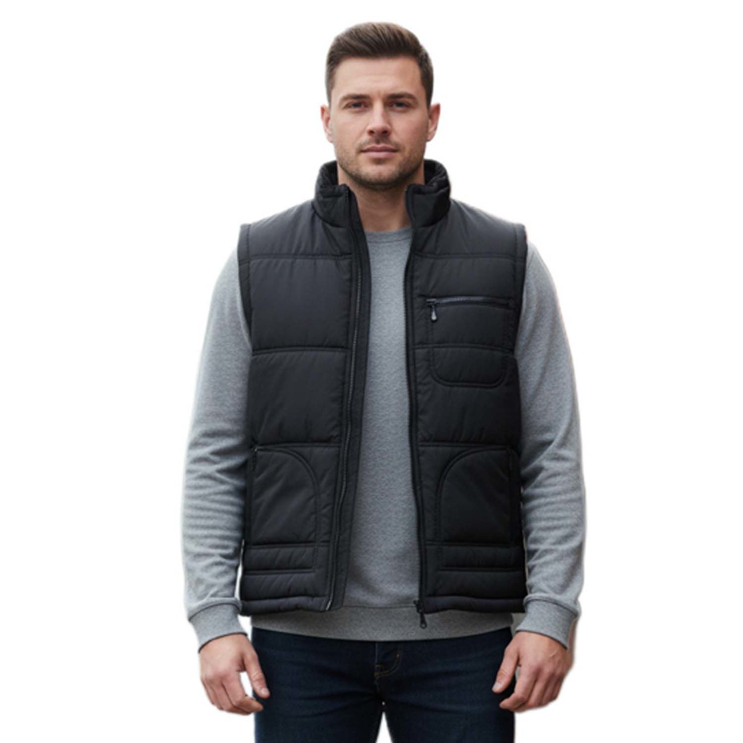 Buriş Polar Astarlı Yelek Siyah Renk