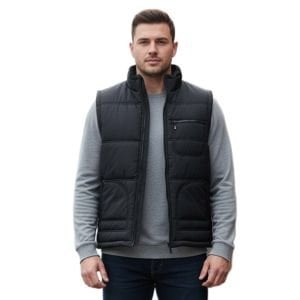 Buriş Polar Astarlı Yelek Siyah Renk