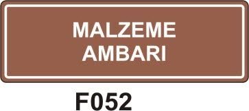 Malzeme Ambarı Levhası
