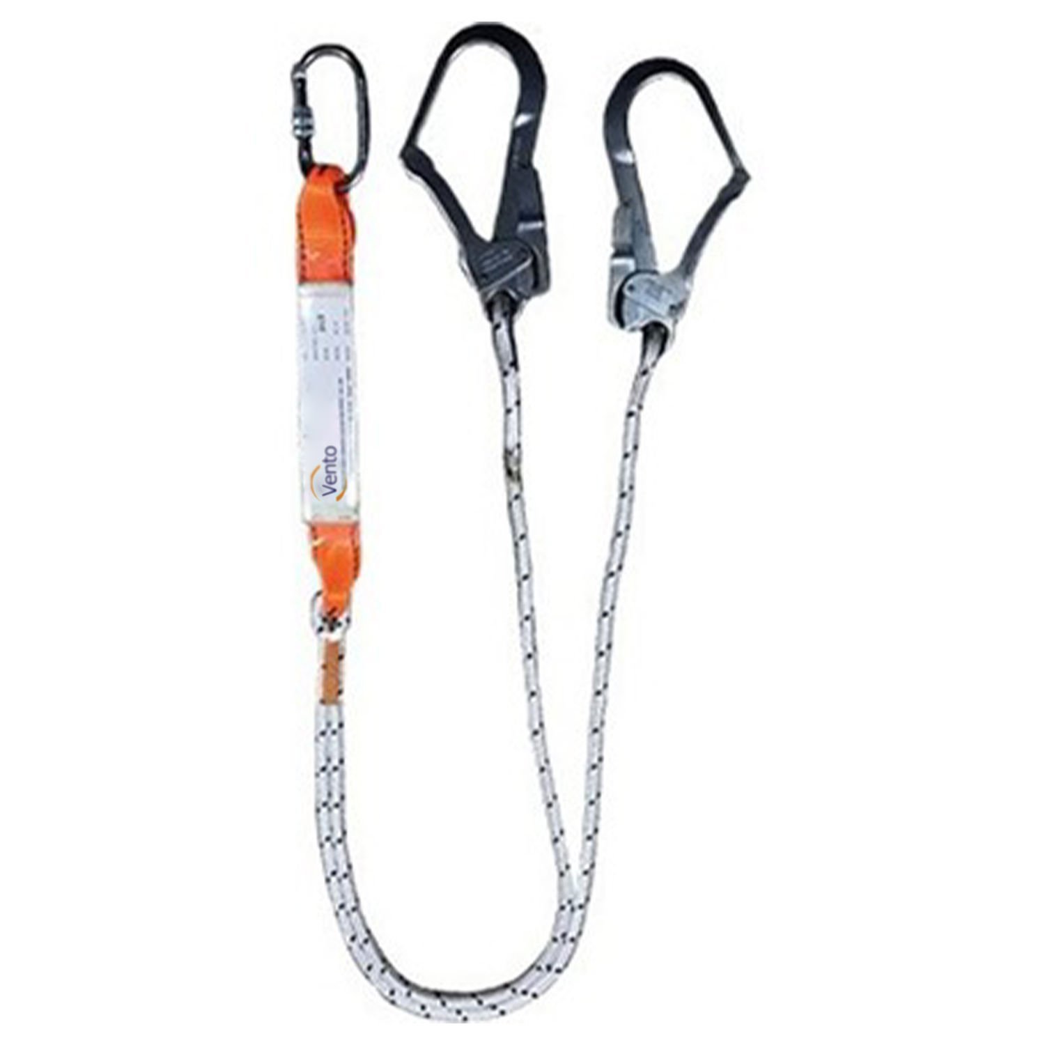 Vento Çift Kancalı Şok Emicili Lanyard (Statik Halatlı)