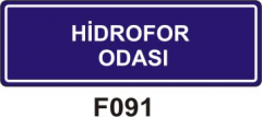 Hidrofor Odası Levhası
