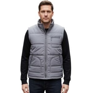 Buriş Polar Astarlı Yelek Gri Renk